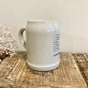 Vintage Lufthansa Stoneware Commemorative Beer Stein Houston - Frankfort 1985